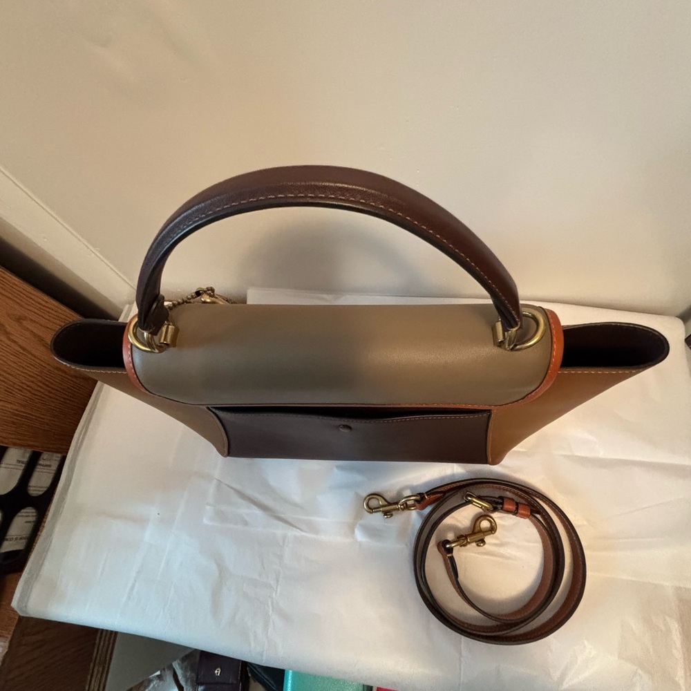 Coach 1941 Color Block Courier Carry all Leather Satchel crossbody - Picture 3 of 16